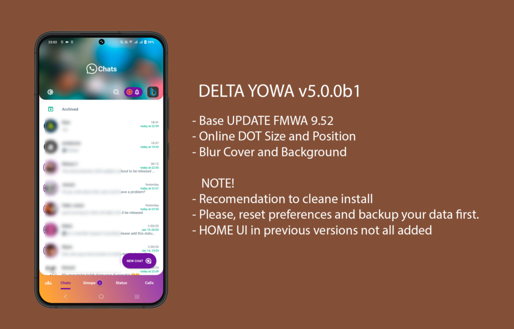 DELTA YoWhatsApp APK v5.0.0b2 (DELTA YOWA) Free Download 2023